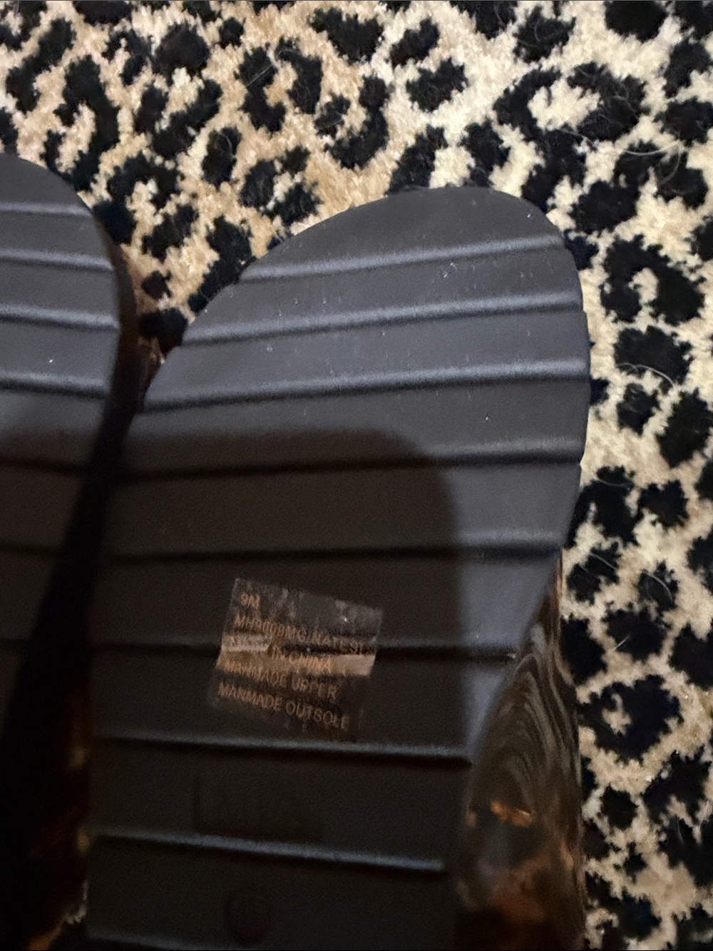 MIA Tortoiseshell Double-Strap Slide Sandals with Gold Buckles - Picture 4 of 4